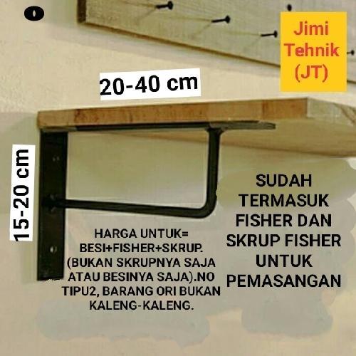 siku besi rak dinding rak sepatu susun ambalan kayu rak dapur rak buku rak tv.