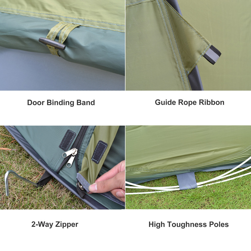 Desert&Fox Automatic Pop-up Tent, 3-4 Person Outdoor Instant Setup Tent 4 Season Waterproof Tent for