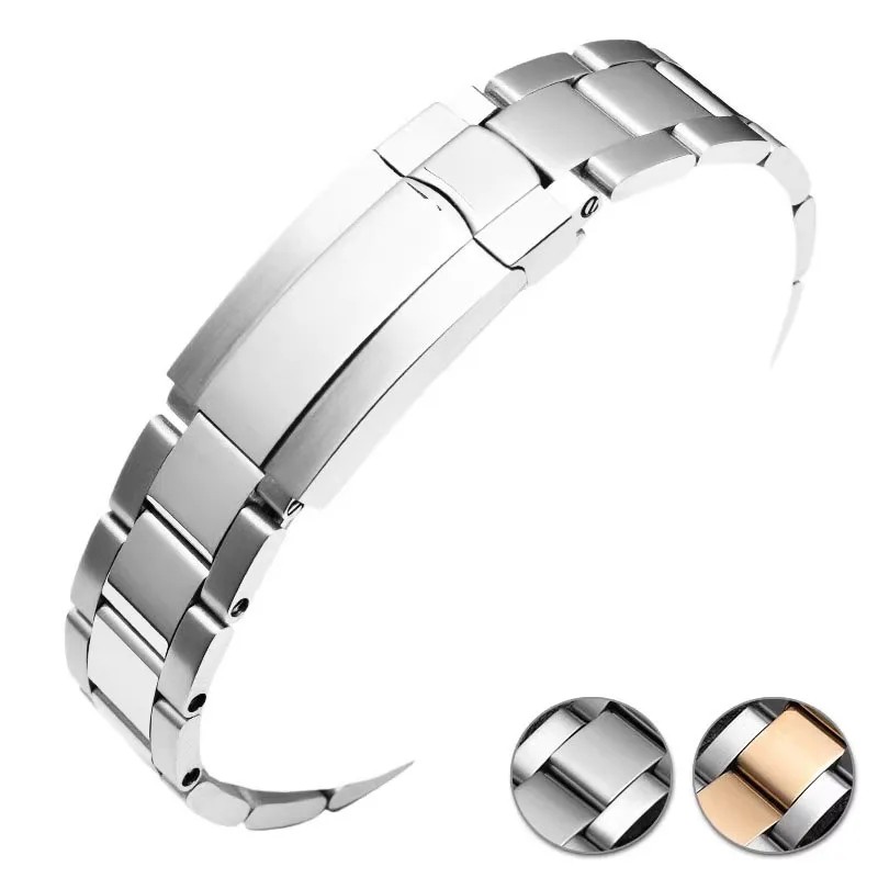 904L Stainless Steel Men Watch Band For Rolex Oyster Perpetual Datejust DAYTONA SUBMARINER Luxury
