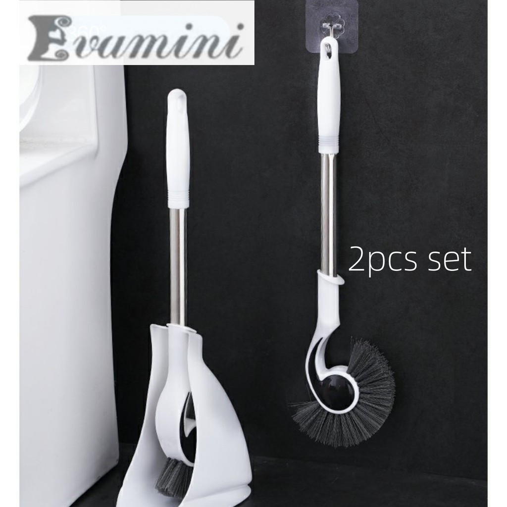 Bathroom Toilet Brush Holder With Stand Set Bathroom Accessories Stainless Steel Hand Cleaning Brush