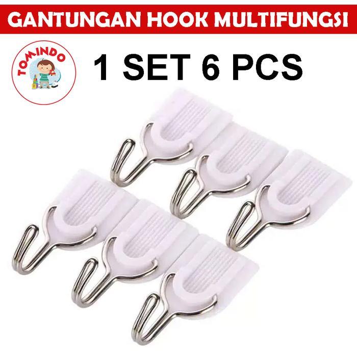 Gantungan Tempel Dinding Tembok Super Kuat Gantungan Baju Tas Kunci Serbaguna Multifungsi Hook