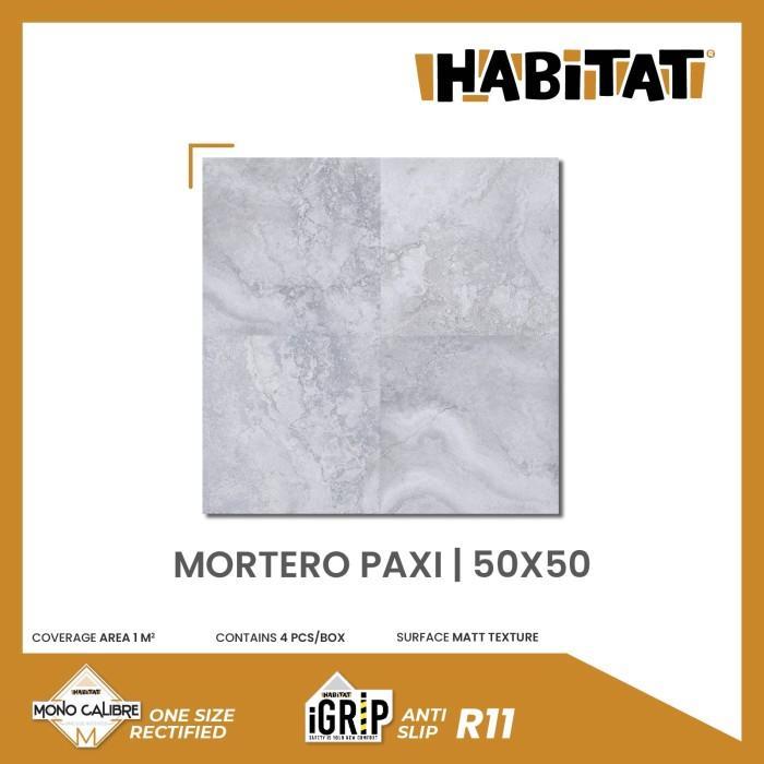 [] Habitat iGrip Mortero Paxi 50x50 Keramik Lantai Kamar Mandi Anti Slip