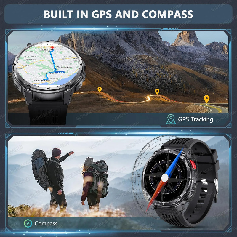 2026 T-Rex3 Ultra Military GPS Smart Watch 1.7"AMOLED 1100mAh GPS Path 5ATM Waterproof Compass