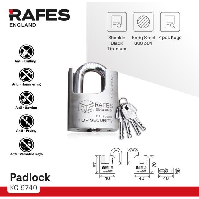 GEMBOK PAD LOCK SERIES RAFES ENGLAND - KG 9740