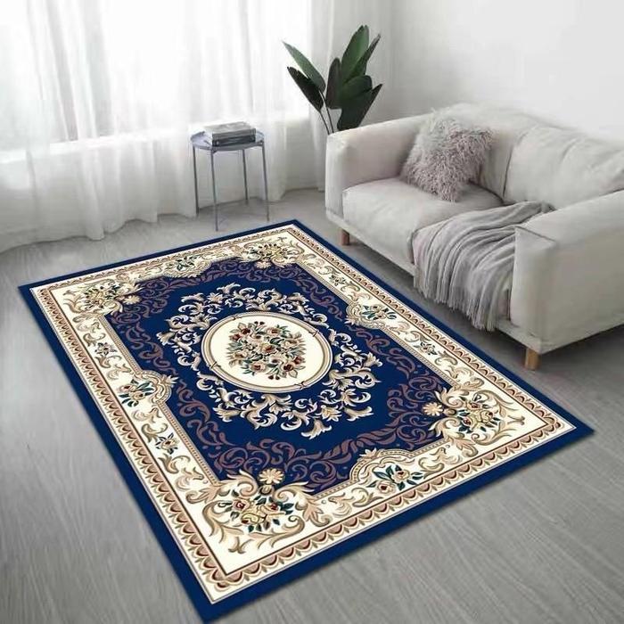 Karpet ruang tamu gaya Eropa 100x150cm, karpet kamar tidur, karpet doa, karpet ruang tamu, lembut