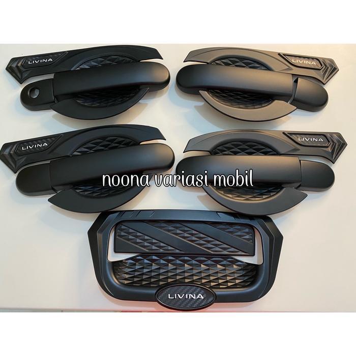 Promoo Noona Variasi Mobil Cover Handle Outer Mangkok Gagang Pintu Nissan Livina Old Font Putih