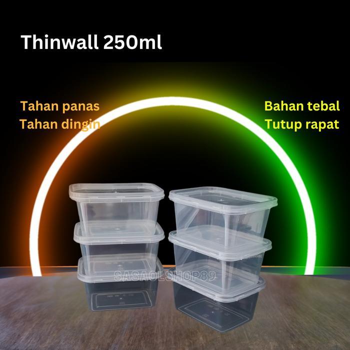 [ AL AMIN ] DM Thinwall Kotak persegi panjang 250ml Promo Hemat