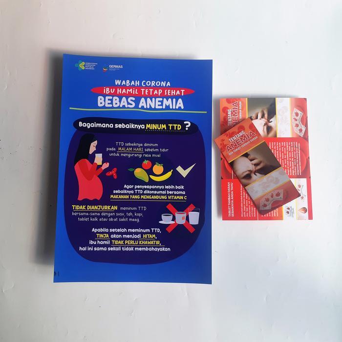 Poster Kesehatan - Poster Anemia Ibu Hamil 7 - Bonus Leaflet Anemia