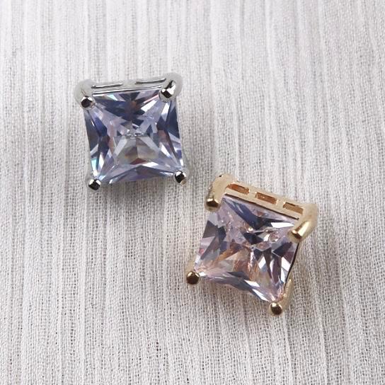 Kancing Cubic Zircon Mewah Jahit Kecil Kancing Hias Fancy Button 8mm