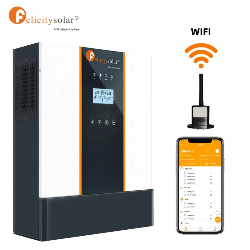 High quality hybrid MPPT 3KW 5KW solar inverter built in MPPT solar controller with 100A