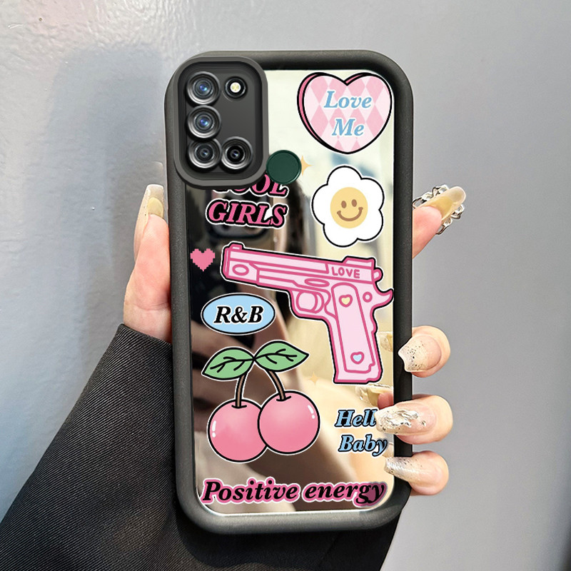 Casing Hp Realme 7i Realme C17 Case Casing Stiker Kreatif Pola Kasus cermin tangga HP Kasing Silikon
