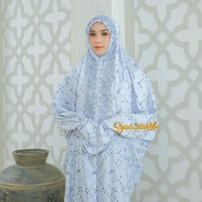 Top SYADZILAH - Mukena Terusan Sutra Paris Bordir Catalina