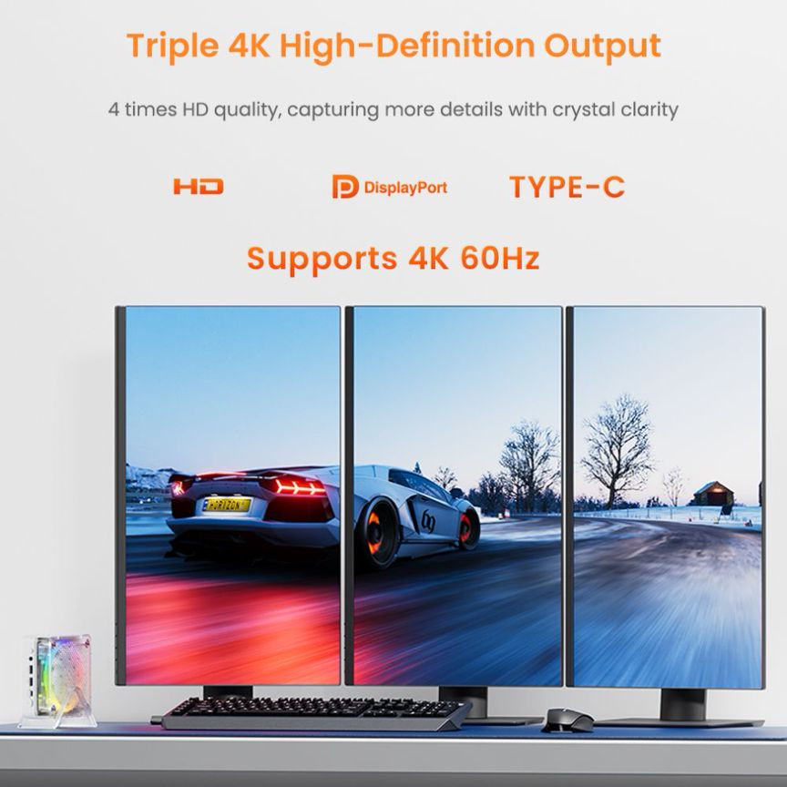 GenMachine AMD Ryzen 7535HS 7535U 7735U 7735HS MINI PC Windows 11 DDR5 4800Mhz WIFI6 Diy Gaming