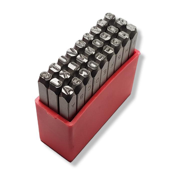 Tjap Mata Alat Ketok Huruf Rangka Mesin - Letter Stamp Punch Set