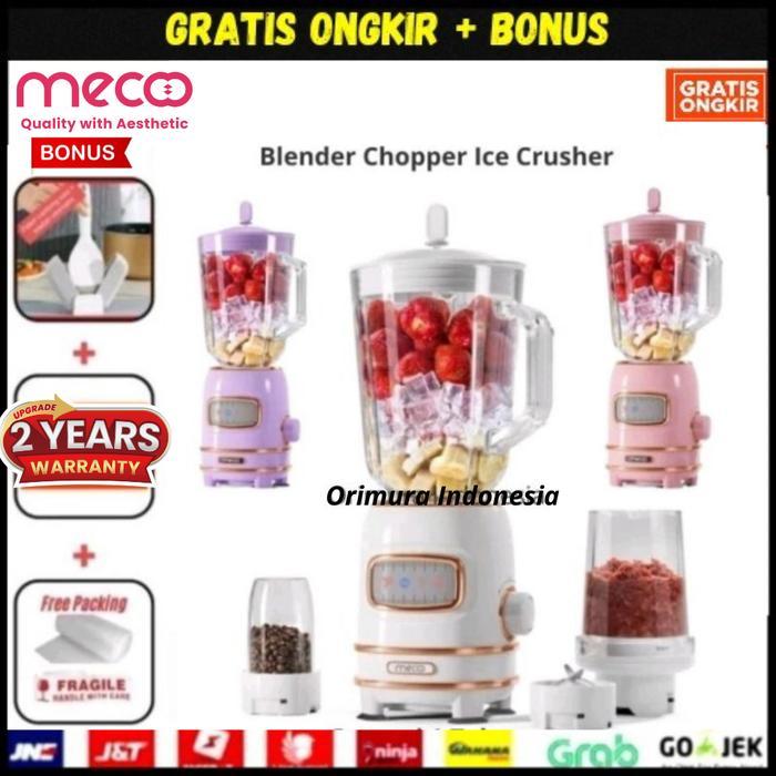 Mecoo Blender Chopper Grinder Ice Chruser 4 in 1 - Blender Es Mecoo 300 Watt BPA Free Antibakteri