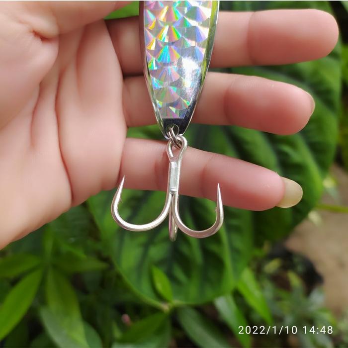 lure umpan spoon mini stainlis ,6,7,9,12,18 gr lengkap dengan tribel