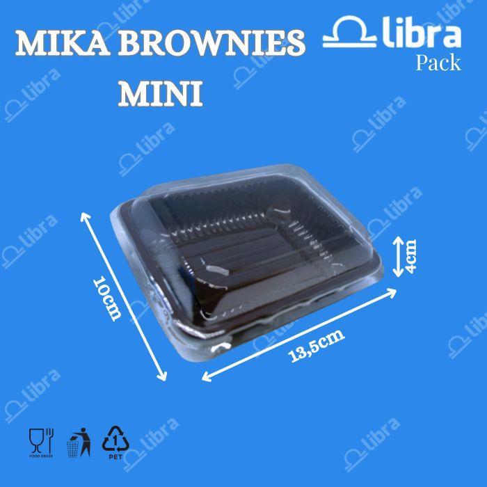 Mika Brownies Mini + Tutup 50 Pcs / Mika Tray Brownies Mini