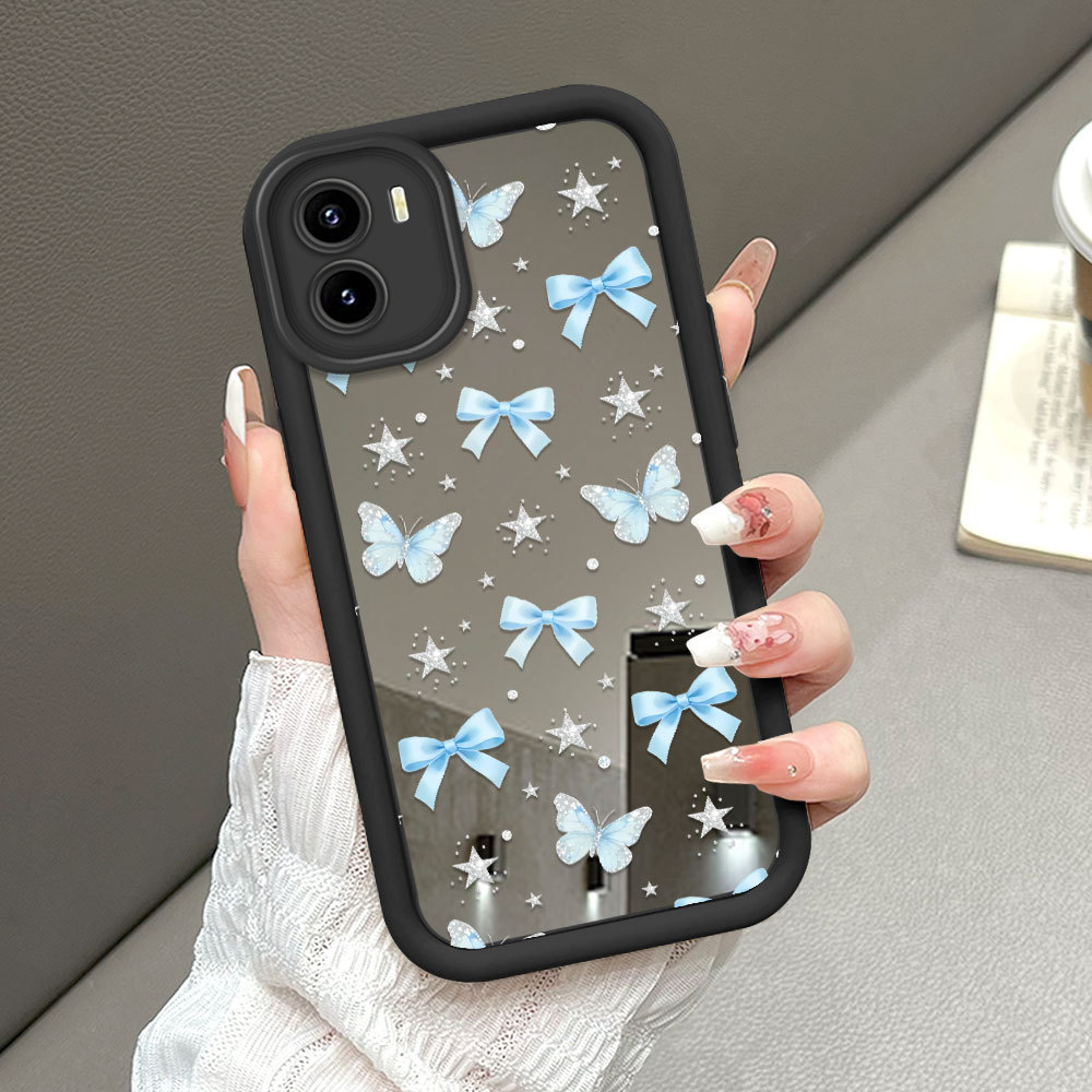 Casing Hp Untuk VIVO Y15S Y01 Y01A Y15A Y15C Cermin Softcase Case Phone Kesing Kupu 1623 JZ