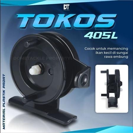Reel Tokos 405 504 Hitam Pancing Tegek Copper Mandrel 48 gr Reel Pancing Mini Reel Tegek Joran
