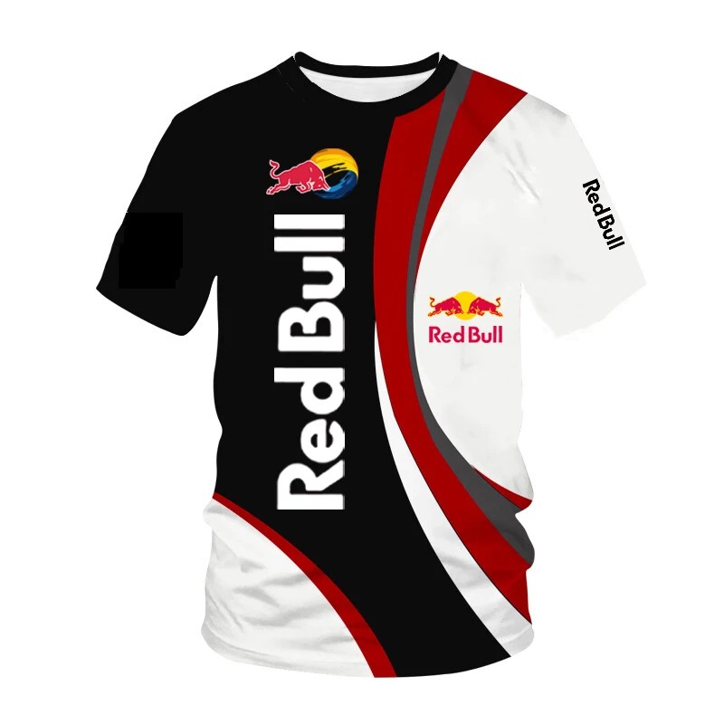 New Red Bull Racing T-shirt Men's Sports T-shirt Red Bull 3D Printed Short Sleeve Casual Oversized