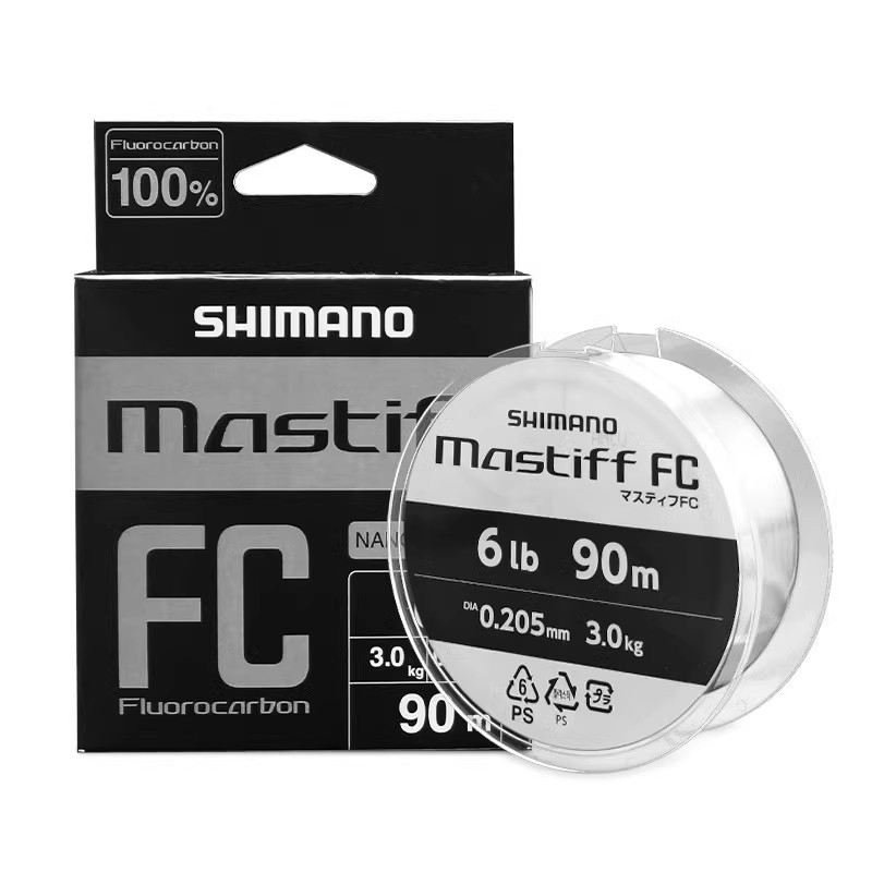 SHIMANO Mastiff FC Fluorocarbon Transparent Fiber 90M Fishing Line made in Japan