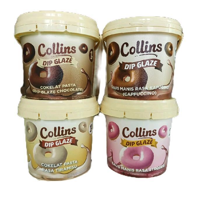 Glaze Collins dip glaze 1 kg/coklat Collins coklat glaze 1 kg/glaze Collins 1kg