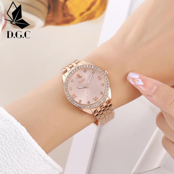 DGC COD Jam Tangan Wanita Fashion Stainless Kuarsa Analog Bulat Elegan G73 Watches
