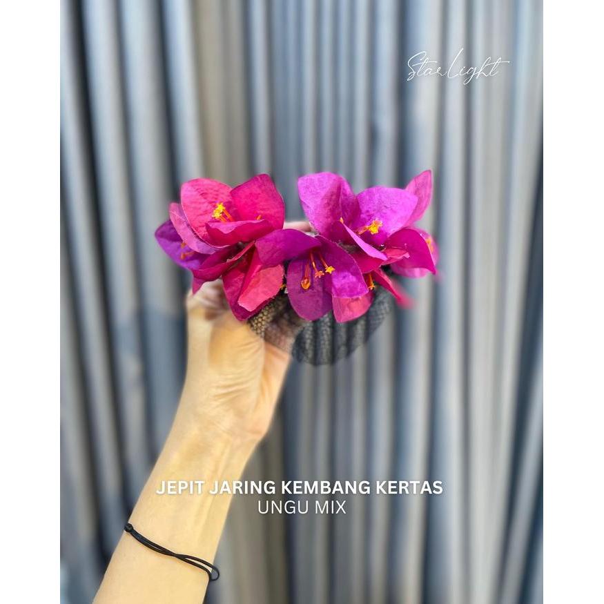 Starlight Bali Jepit Jaring Kembang Kertas / Jepit Jaring / Aksesoris Jepit Rambut