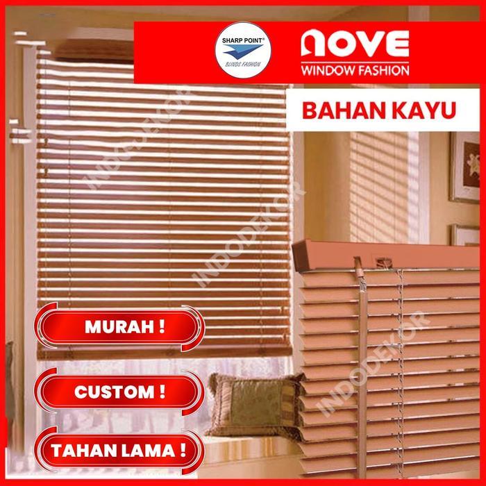 Wooden Blind - Kerai Kayu - Tirai Gorden Kayu - Krei Krey Kayu