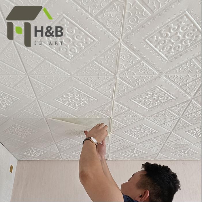 (COD) High Quality DIY Wallpaper Dinding 3D Drick Foam Plafon Dekorasi Dinding Kamar Tidur