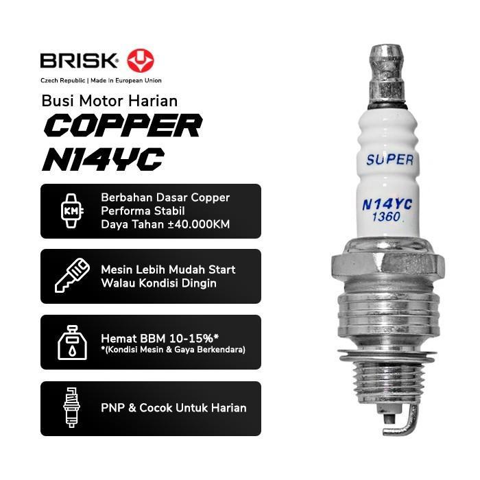 BUSI MOTOR BRISK COPPER RACING N14YC UNTUK YAMAHA RX KING (BUSI PENDEK)