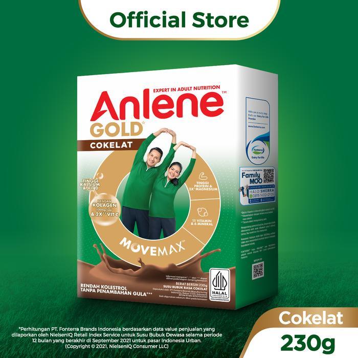 Anlene Gold 5X Susu Dewasa Coklat 230G - Tulang & Sendi