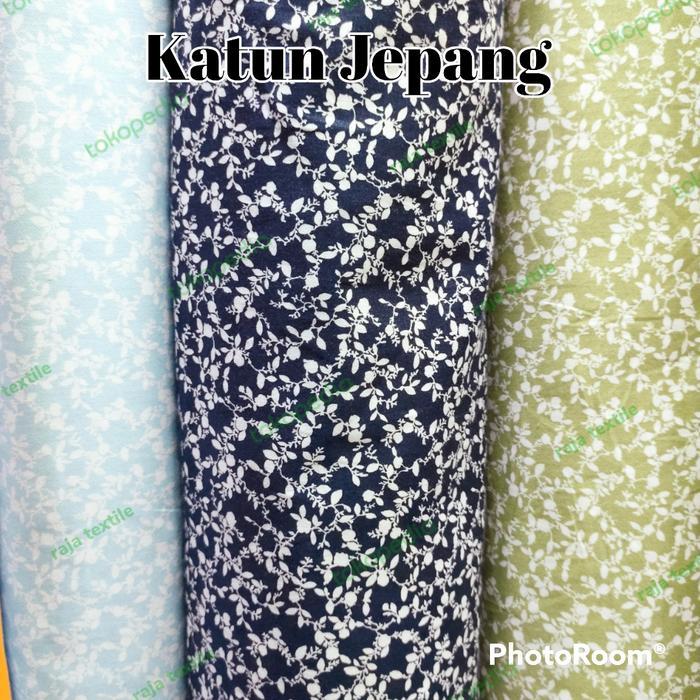 #Bestseller Kain Bahan Katun Jepang Tokai Motif Daun Kecil Merambat