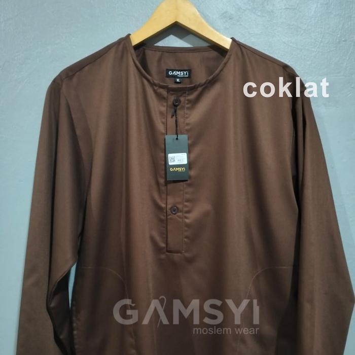 Baju Koko Putih Tanpa Kerah Polos Lengan Panjang Katun Premium Adem Nyaman Saat Dipakai Pria Dewasa