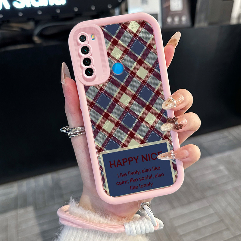 Casing Hp untuk Xiaomi Redmi Note 8 Note 8T Case Casing kulit pola Silikon Softcase Kasing HP tali g