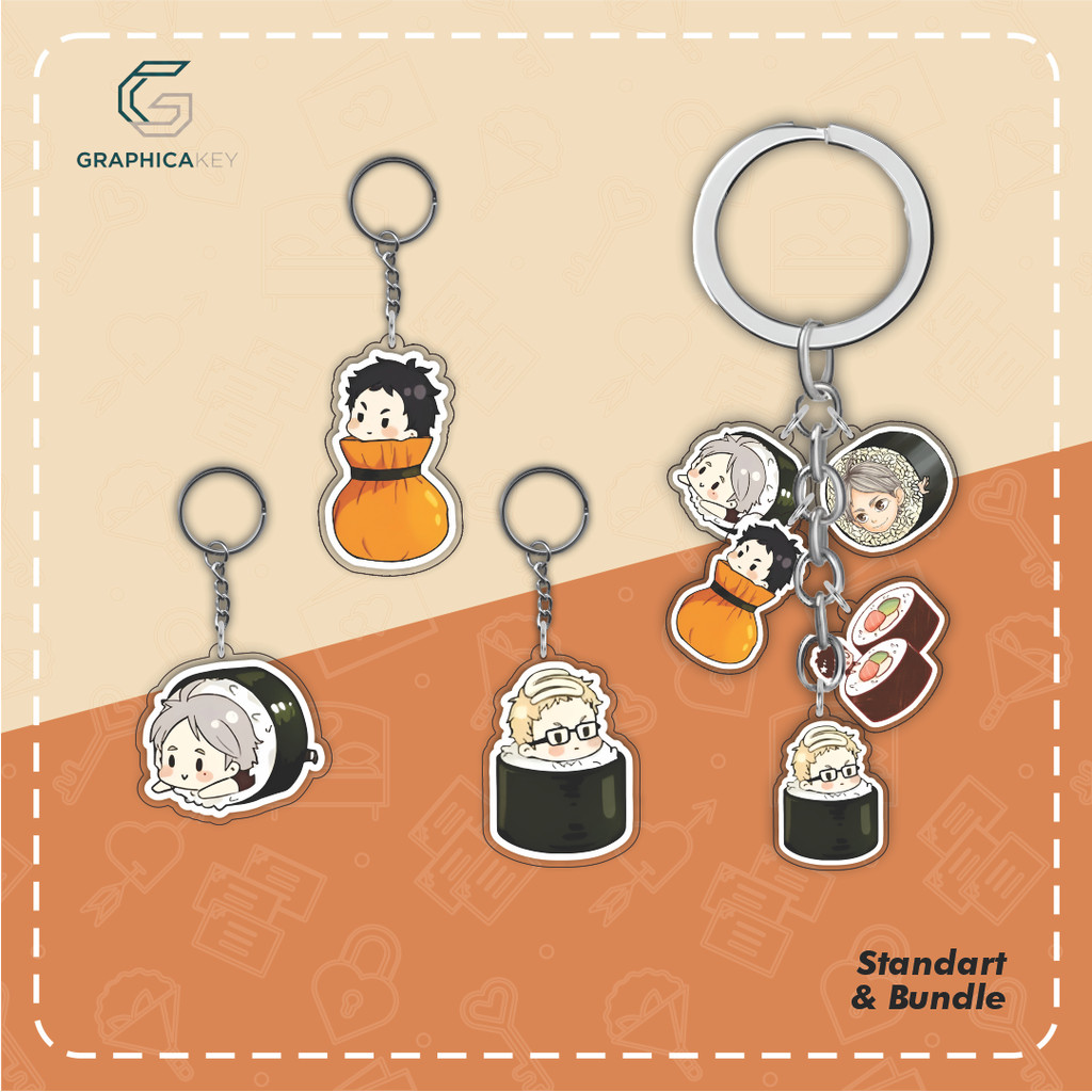 Ganci / Gantungan Kunci Akrilik ANIME HAIKYUU SUSHI