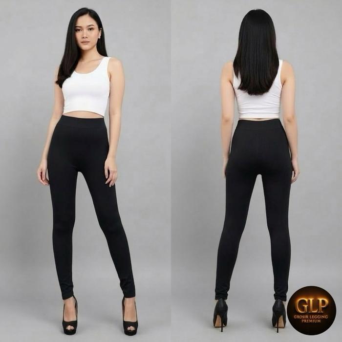 Legging Hw Wanita/Legging Lembut/Legging Panjang/Legging Tebal/Hw Hitam Lembut Nyaman Putih Pasti