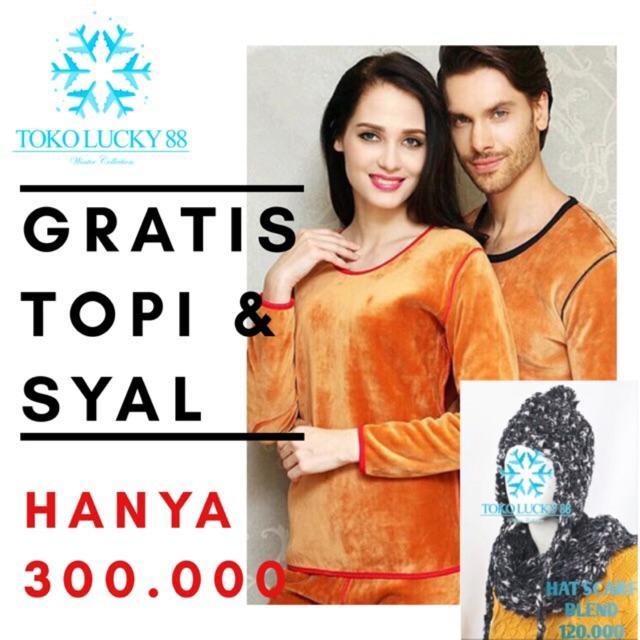 Longjohn Thermal Import Pakaian Baju Dalam Hangat Bulu Longjohn Musim Dingin Pria & Wanita Tebal