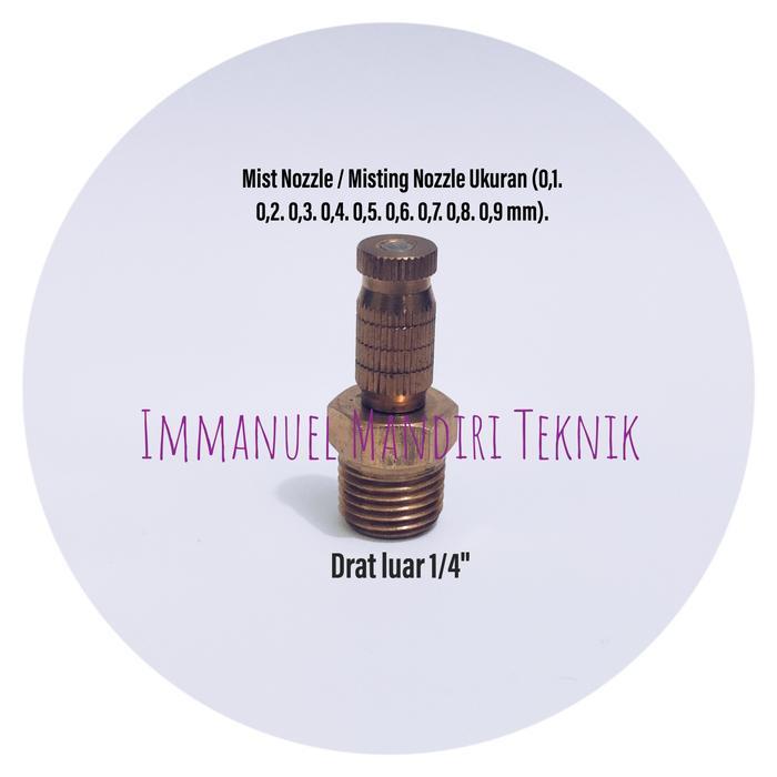 Misting Nozzle Drat Luar 1/4 / Nozzle Embun / Misting Kabut