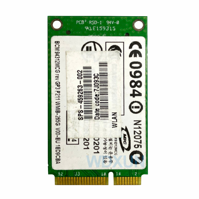 BCM4312 BCM94312MCG MINI PCI-E WIFI Wireless Card for HP dv4 dv5 dv7 CQ45 CQ40 6730b 2530 SPS