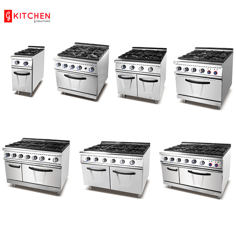 Comercial Industrial Kitchen 6 Burner Stove Gas Burner With Oven For Home