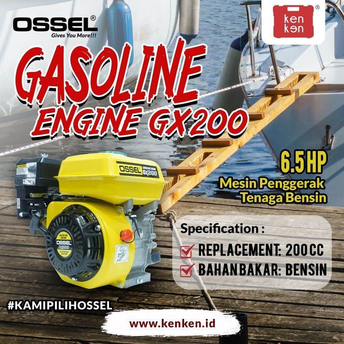 Terbaru Mesin Penggerak Bensin 6.5Pk Gx200 Ossel Gasoline Engine Gx200 Ossel
