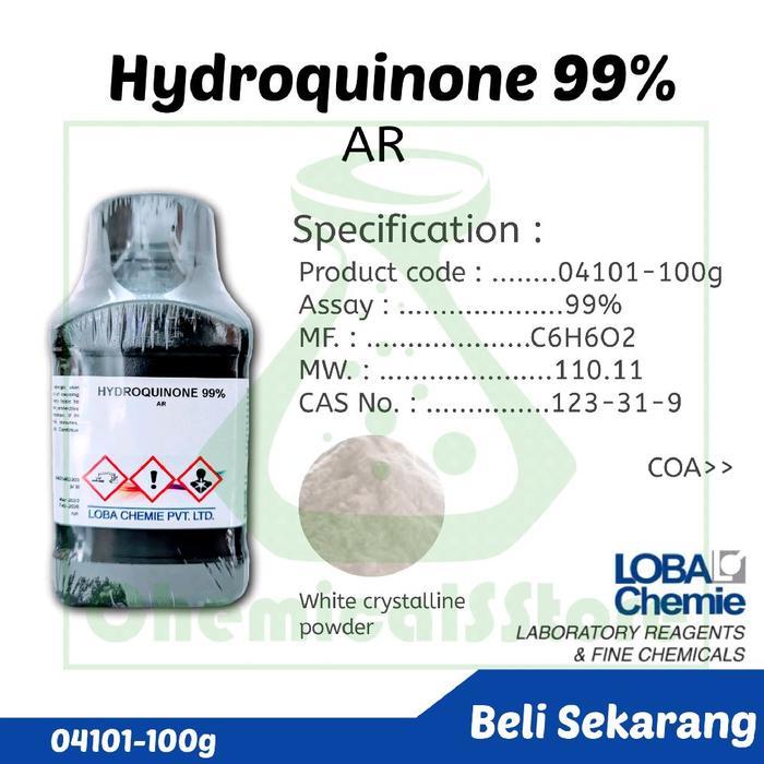 TEREMURAHTERLARIS READY SILAHKAN DIORDER HYDROQUINONE QUINOL AR LOBA CHEMIE