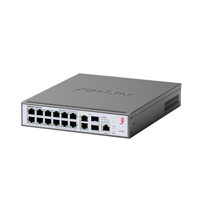 Xikestor SKS8300-12E2T2X 16-Port Layer 3 Managed Switch 122.5G RJ45, 210G RJ45, 210G SFP+, Fan