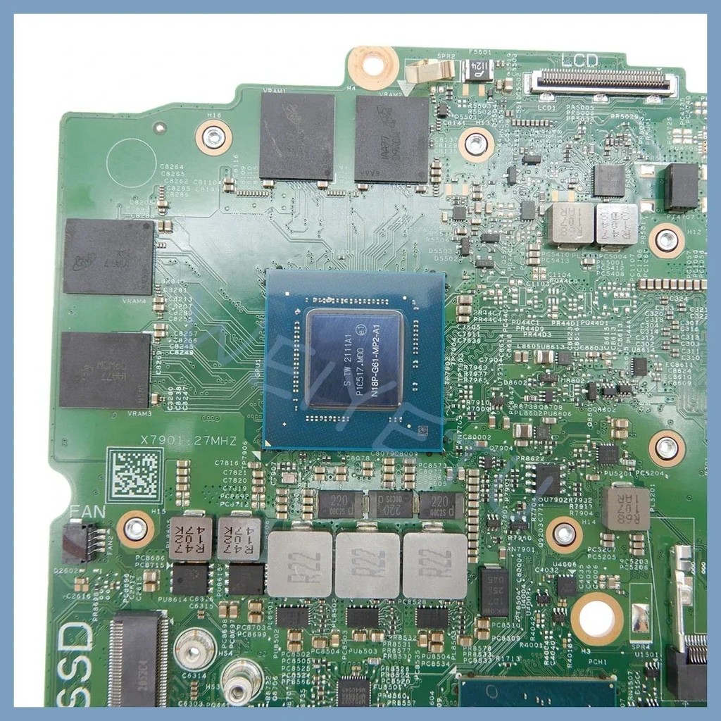 19795-1 Laptop Motherboard For Dell G3 3500 G5 5500 Notebook Mainboard With i7-10750U CPU