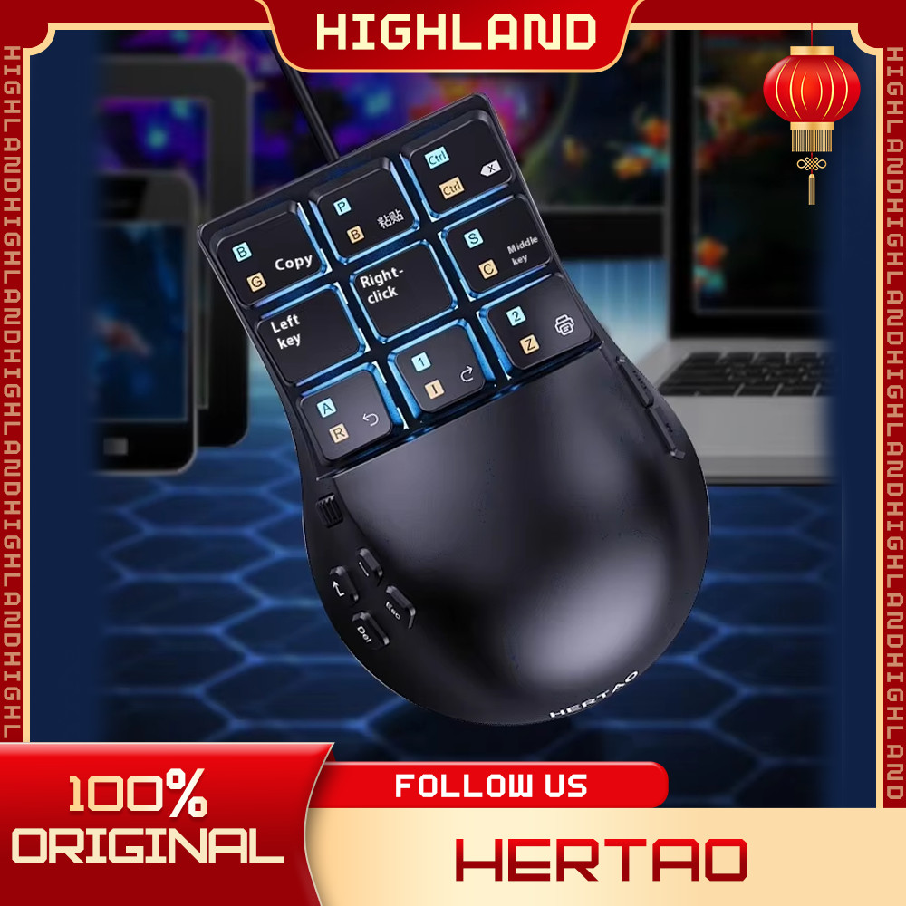 HERTAO Gaming Mouse Lightweight PMW3360 Programming Ergonomics Mice Custom Mouse E-sports Sensor