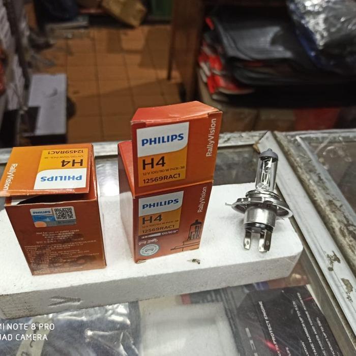 Lampu mobil h4 100 Watt + Riley