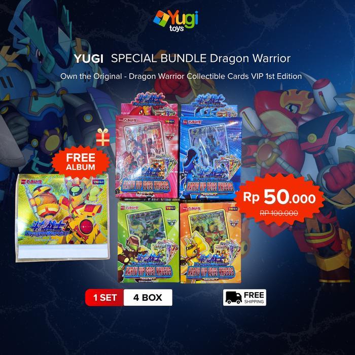 YUGI DRAGON WARRIOR VIP 1 SET 4 BOX Kartu Koleksi Edisi Awal Collectible Cards