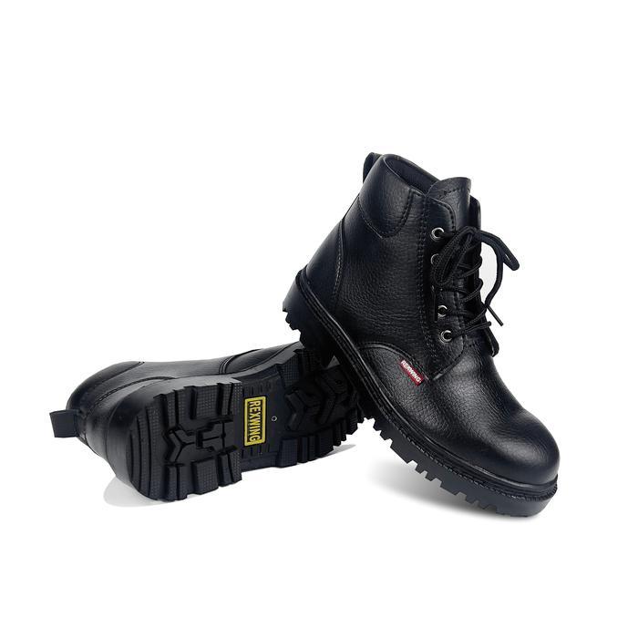 TERPERCAYA Rexwing - Sepatu Safety Medium Boots Pria Sepatu Safety Ujung Besi Shoes HIgh Kerja
