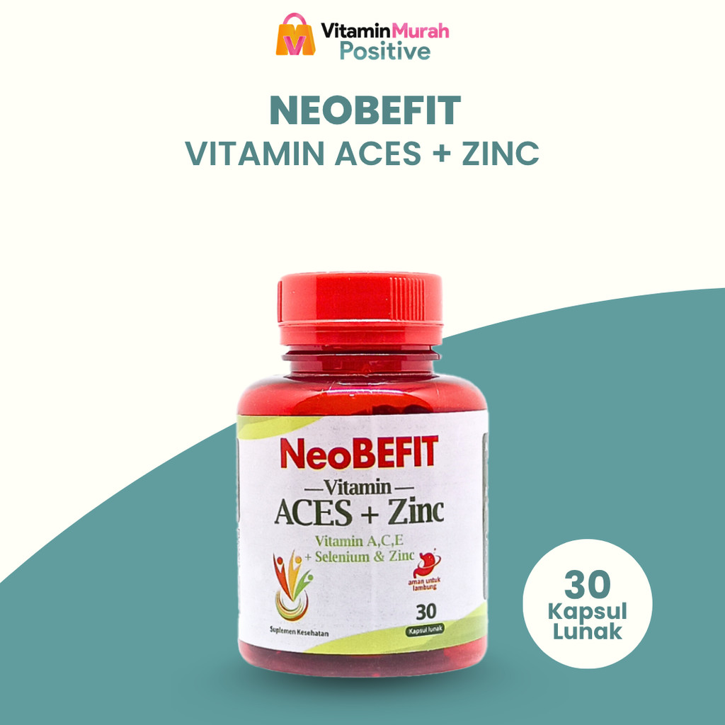NeoBEFIT Vitamin A C E Selenium + ZINC ISI 30 & 100 KAPSUL LUNAK